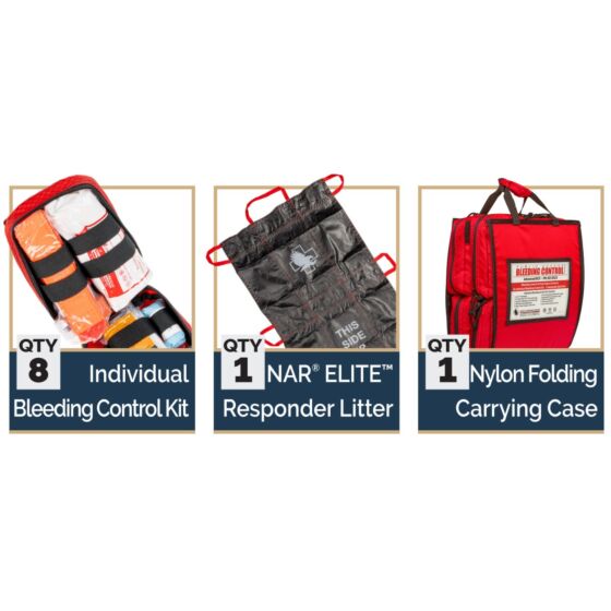 Public Access Bleeding Control 8-Pack - Nylon - North American Rescue®