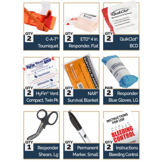 Public Access Bleeding Control Twin Pack - North American Rescue®