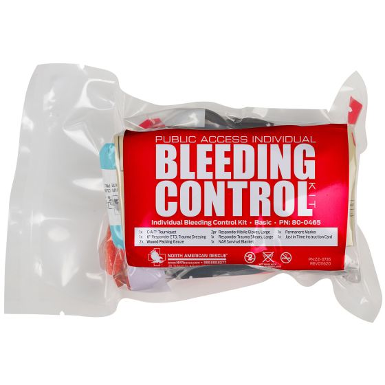 Public Access Individual Bleeding Control Kit - Vacuum Sealed - North American Rescue®