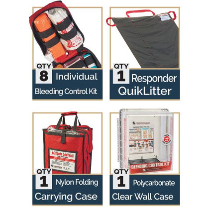 Public Access Bleeding Control Stations - 8-Pack Nylon - North American Rescue®