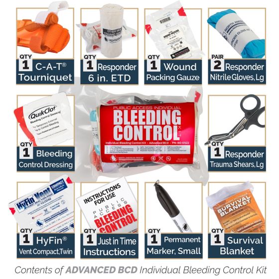 Public Access Bleeding Control 6-Pack - Vacuum Sealed - North American Rescue®