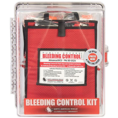 Public Access Bleeding Control Stations - 8-Pack Vacuum Sealed - North American Rescue®