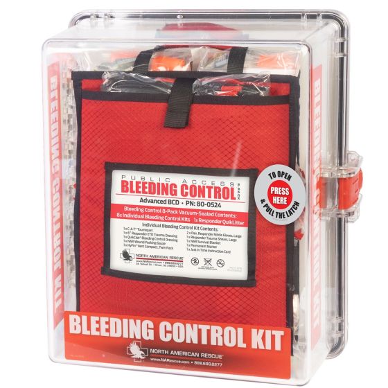 Public Access Bleeding Control Stations - 8-Pack Vacuum Sealed - North American Rescue®