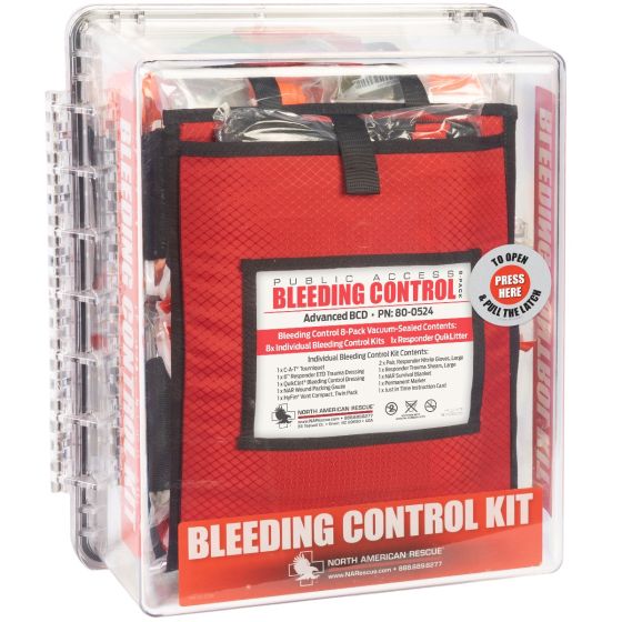 Public Access Bleeding Control Stations - 8-Pack Vacuum Sealed - North ...