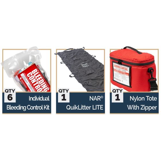 Public Access Bleeding Control 6-Pack - Vacuum Sealed - North American Rescue®