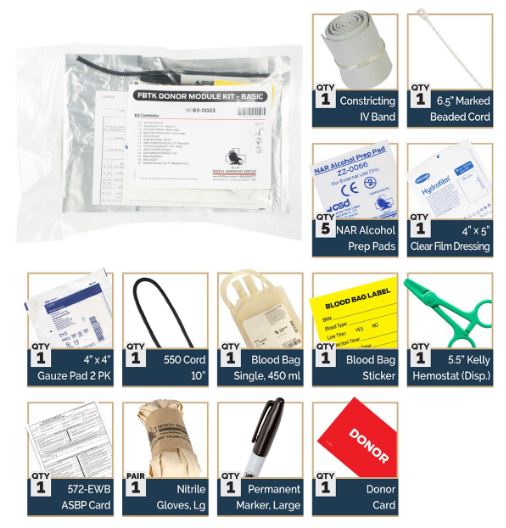 Field Blood Transfusion Kit - Basic (FBTK-B) - North American Rescue®
